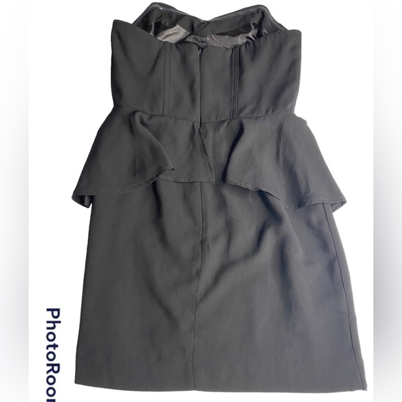 FOREVER 21 PEPLUM BLACK MINI DRESS SIZE SMALL - Picture 3 of 3